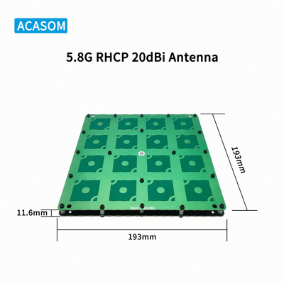 20dBi Gain Panel Long Range Drone Antenna Untuk High Power Amplifier Booster