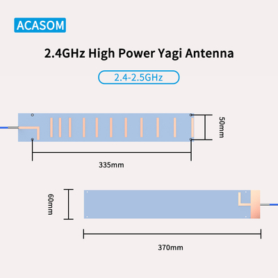 RFSMA Male Yagi Drone Jammer Antenna 50 Ohm 13 DBi High Gain