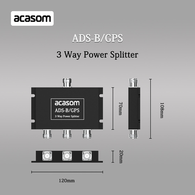 Bagian bawah pemisah daya RF 800-2150MHz dengan N konektor wanita