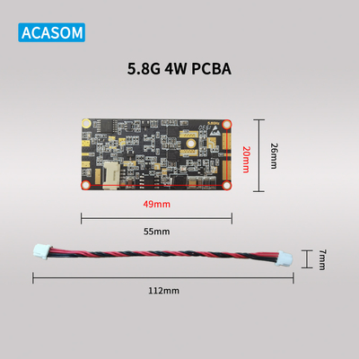 Penguat Sinyal RF 5W 37dBm 12V PCBA Untuk 5.8GHz &amp; 2.4GHz Memperluas Jangkauan Wireless