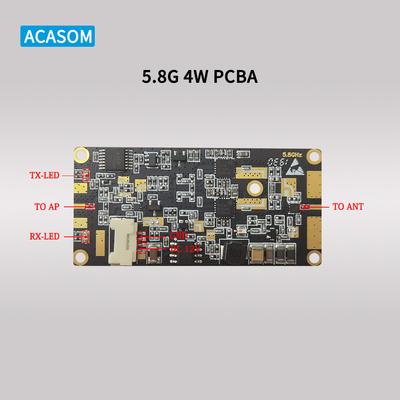 Penguat Sinyal RF 5W 37dBm 12V PCBA Untuk 5.8GHz &amp; 2.4GHz Memperluas Jangkauan Wireless