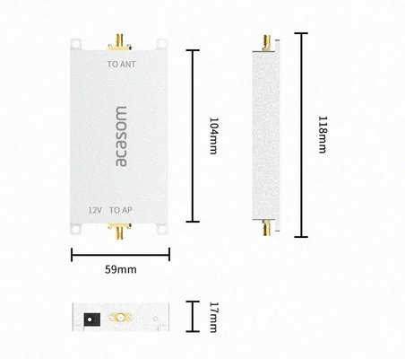 Keakuratan Meningkatkan 5.8GHz Drone Signal Booster Amplifier 43dBm Max Output Power